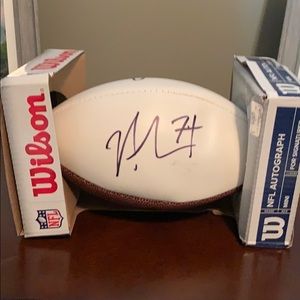NY Jets Autographed football (Chrebet/Mangold)
